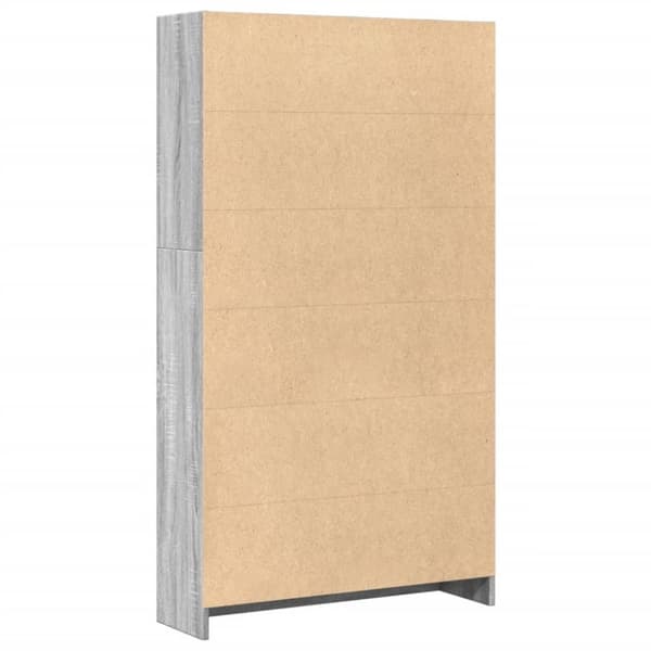 vidaXL bogreol 80x24x143 cm konstrueret træ grå sonoma-eg