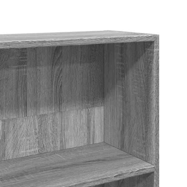 vidaXL bogreol 80x24x143 cm konstrueret træ grå sonoma-eg