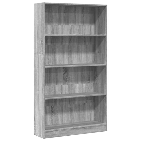 vidaXL bogreol 80x24x143 cm konstrueret træ grå sonoma-eg