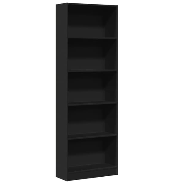 vidaXL bogreol 60x24x176 cm konstrueret træ sort