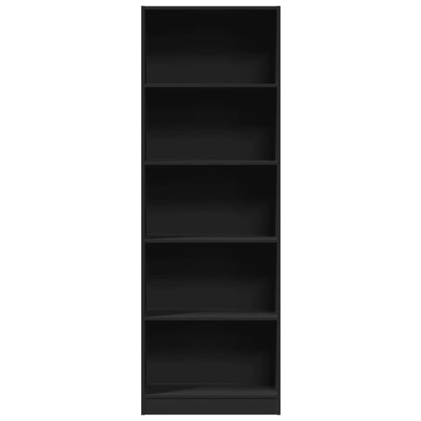 vidaXL bogreol 60x24x176 cm konstrueret træ sort