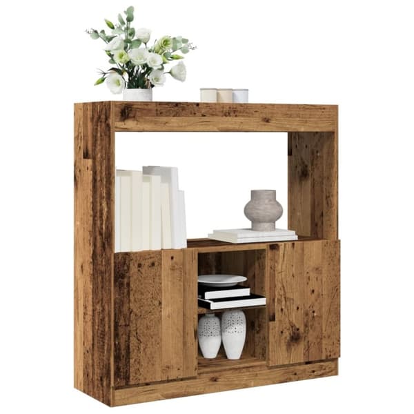 vidaXL højskab 92x33x100 cm konstrueret træ antikt træ