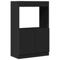 Miniatyrbillede 3 af 11: vidaXL skab 63x33x100 cm konstrueret træ sort
