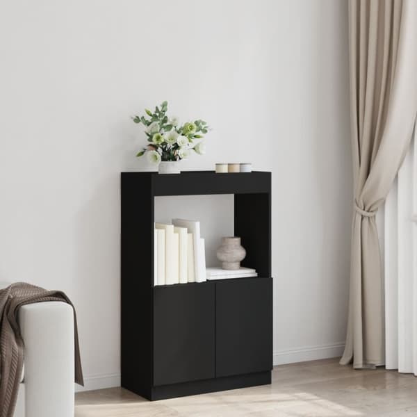 vidaXL skab 63x33x100 cm konstrueret træ sort