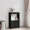 Miniatyrbillede 4 af 11: vidaXL skab 63x33x100 cm konstrueret træ sort