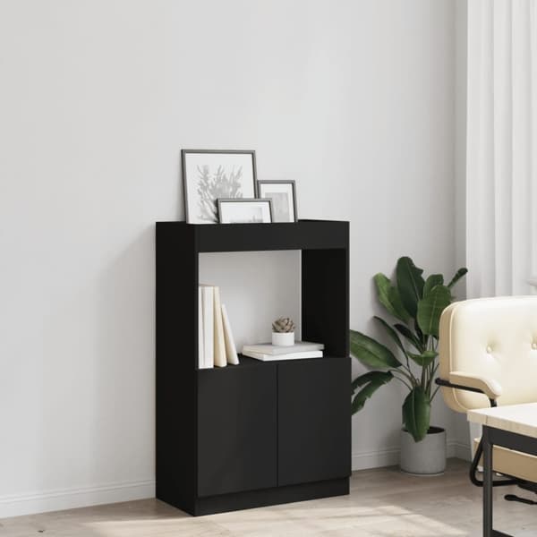 vidaXL skab 63x33x100 cm konstrueret træ sort
