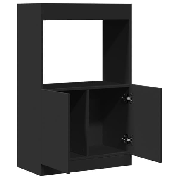 vidaXL skab 63x33x100 cm konstrueret træ sort