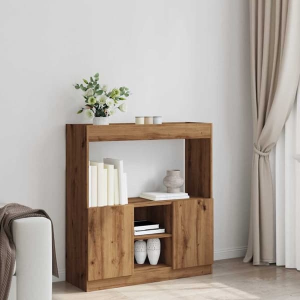 vidaXL reol 92x33x100 cm konstrueret træ egetræsfarve