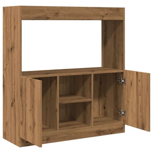 vidaXL reol 92x33x100 cm konstrueret træ egetræsfarve