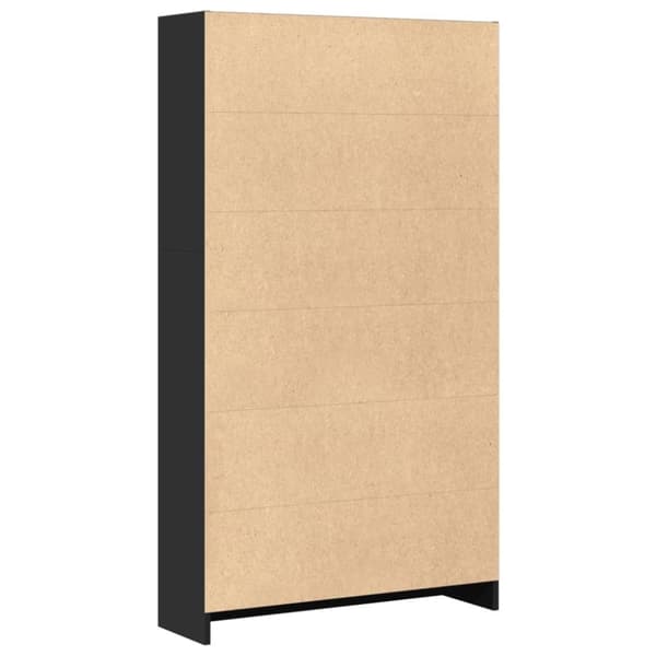 vidaXL bogreol 80x24x143 cm konstrueret træ sort