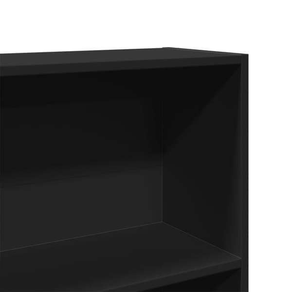 vidaXL bogreol 80x24x143 cm konstrueret træ sort