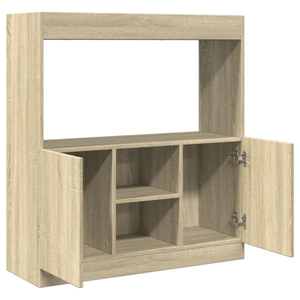 vidaXL højskab 92x33x100 cm konstrueret træ sonoma-eg