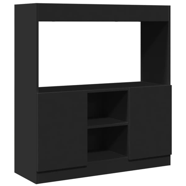 vidaXL højskab 92x33x100 cm konstrueret træ sort