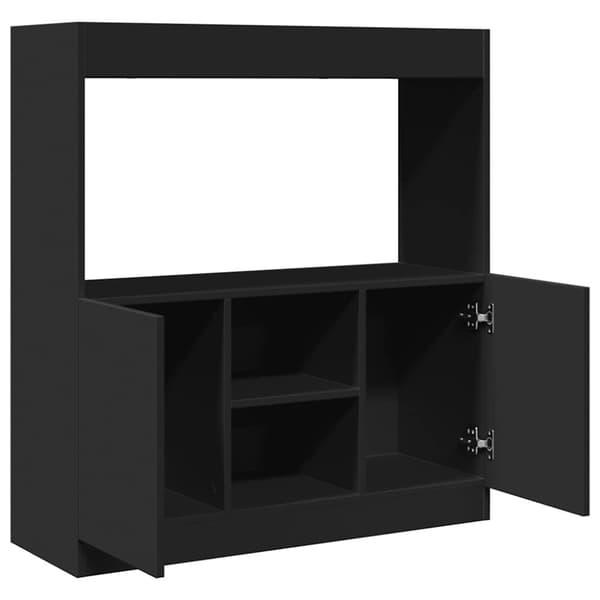 vidaXL højskab 92x33x100 cm konstrueret træ sort
