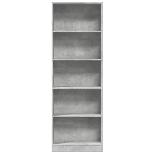 vidaXL bogreol 60x24x176 cm konstrueret træ betongrå