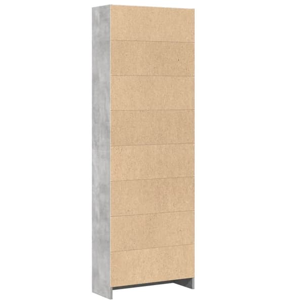 vidaXL bogreol 60x24x176 cm konstrueret træ betongrå