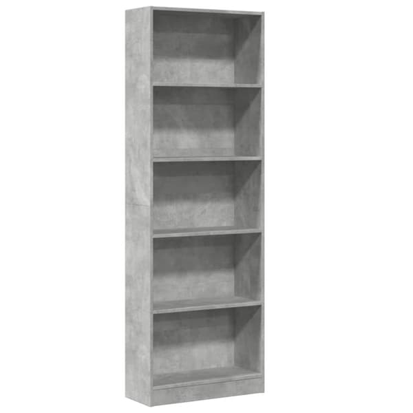 vidaXL bogreol 60x24x176 cm konstrueret træ betongrå