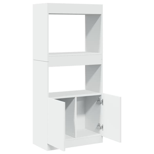 vidaXL skab 63x33x140 cm konstrueret træ hvid