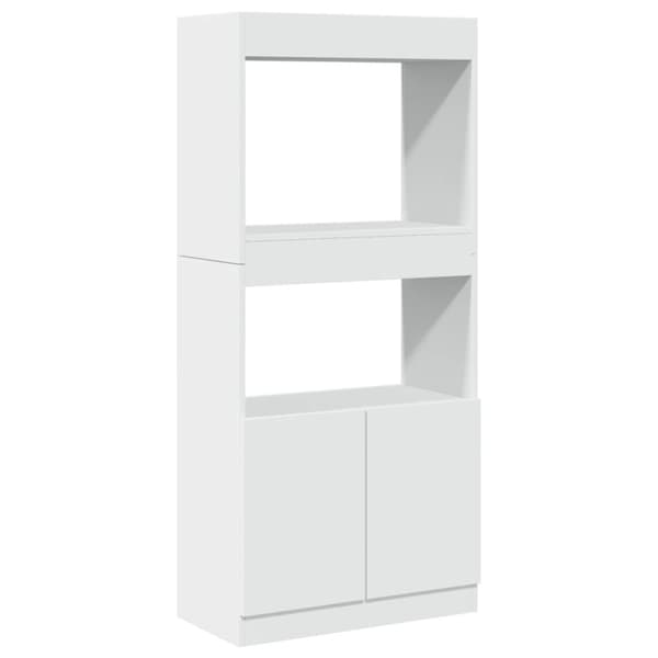 vidaXL skab 63x33x140 cm konstrueret træ hvid