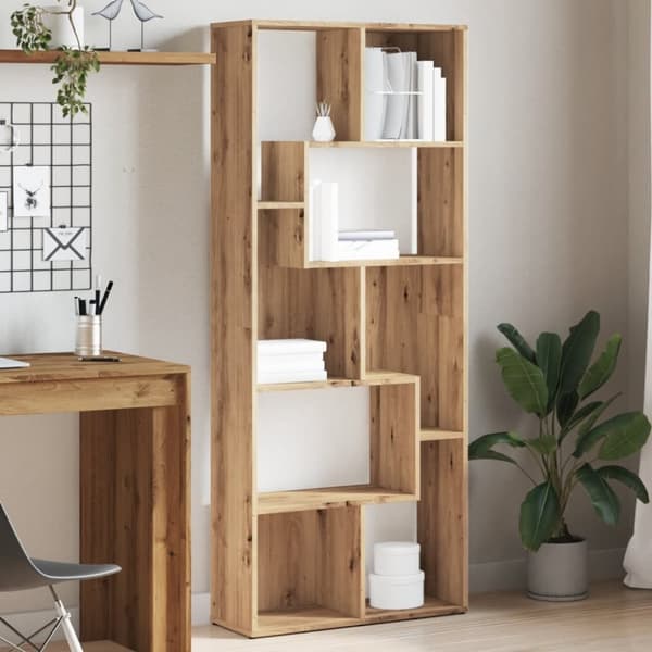vidaXL Bokhylla ek 67x24x161 cm konstruerat trä