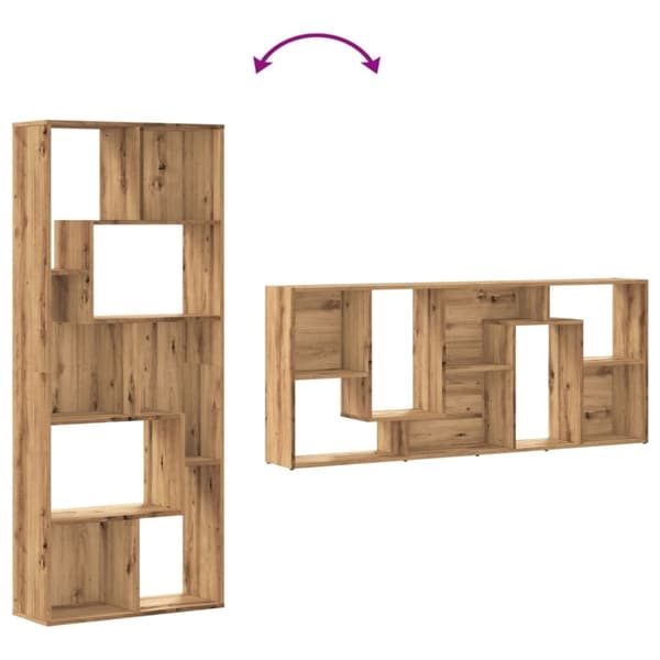 vidaXL Bokhylla ek 67x24x161 cm konstruerat trä