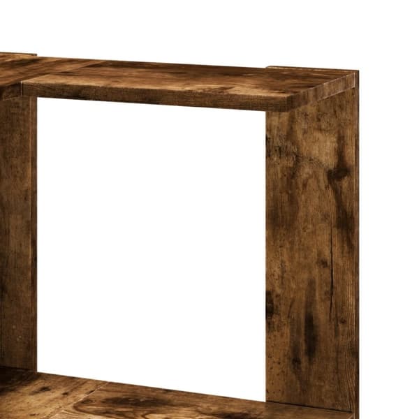 vidaXL Bokhylle hjørne 5 etasjer røkt eik 50x50x179 cm konstruert tre
