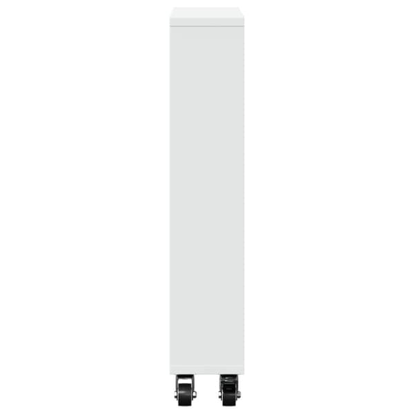 vidaXL Smal oppbevaringsvogn hvit 48x13x68 cm konstruert tre