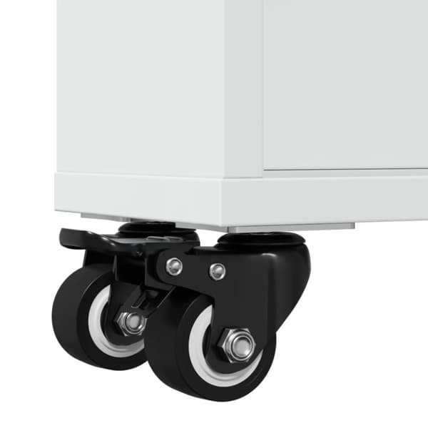 vidaXL Smal oppbevaringsvogn hvit 48x13x68 cm konstruert tre