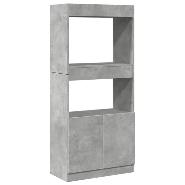 vidaXL Highboard betonggrå 63x33x140 cm konstruert tre