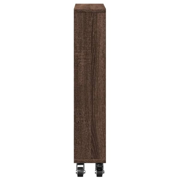 vidaXL Smal oppbevaringsvogn brun eik 48x13x68 cm konstruert tre