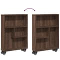 Miniatyrbilde 8 av 11: vidaXL Smal oppbevaringsvogn brun eik 48x13x68 cm konstruert tre