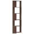 Miniatyrbilde 6 av 11: vidaXL Bokhylle hjørne 5 etasjer brun eik 50x50x179 cm konstruert tre