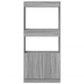 Miniatyrbilde 6 av 11: vidaXL Highboard grå sonoma 63x33x140 cm konstruert tre