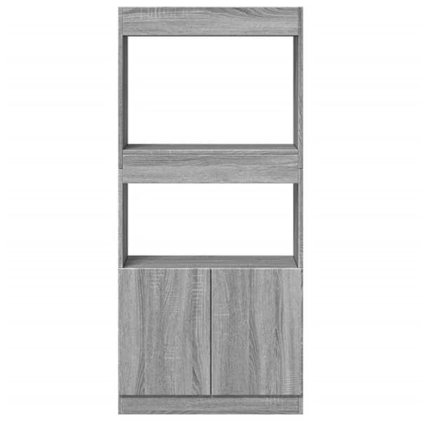 vidaXL Highboard grå sonoma 63x33x140 cm konstruert tre