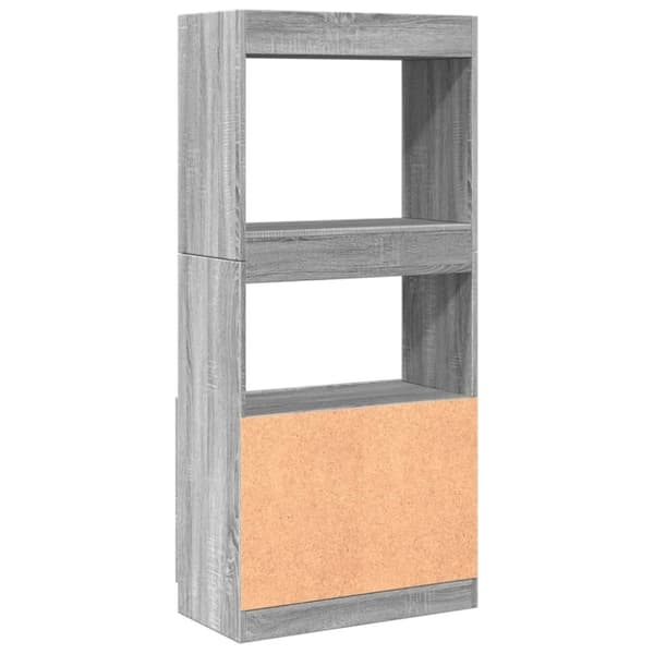 vidaXL Highboard grå sonoma 63x33x140 cm konstruert tre