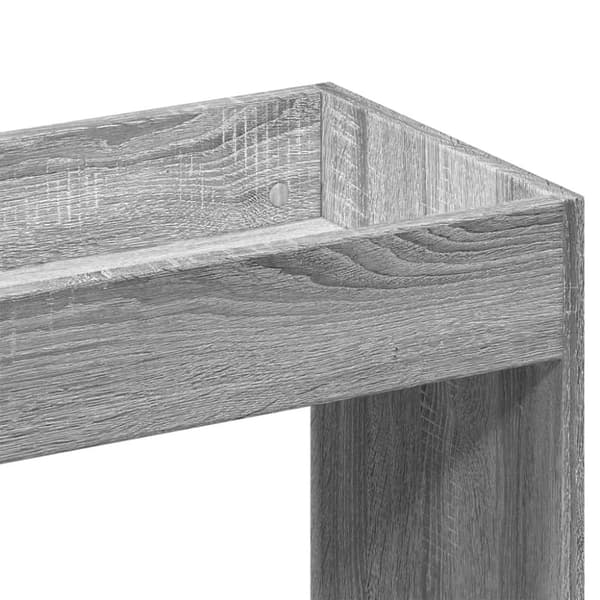 vidaXL Highboard grå sonoma 63x33x140 cm konstruert tre