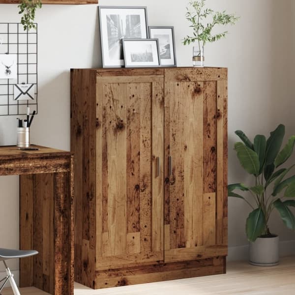vidaXL bogskab 82,5x30,5x115 cm konstrueret træ antikt træ
