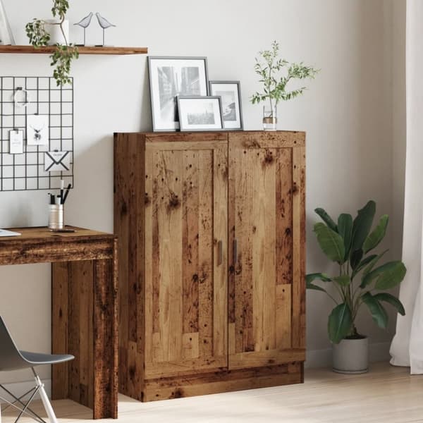 vidaXL bogskab 82,5x30,5x115 cm konstrueret træ antikt træ