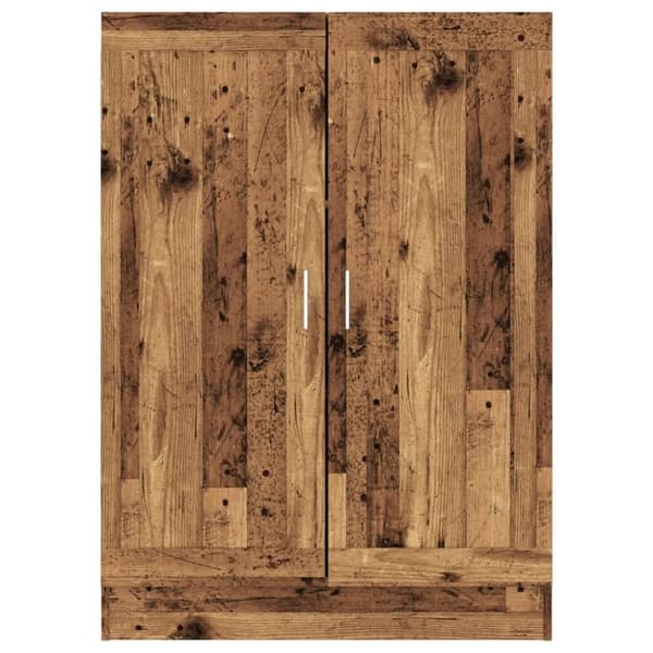 vidaXL bogskab 82,5x30,5x115 cm konstrueret træ antikt træ