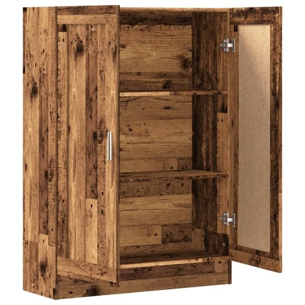 vidaXL bogskab 82,5x30,5x115 cm konstrueret træ antikt træ