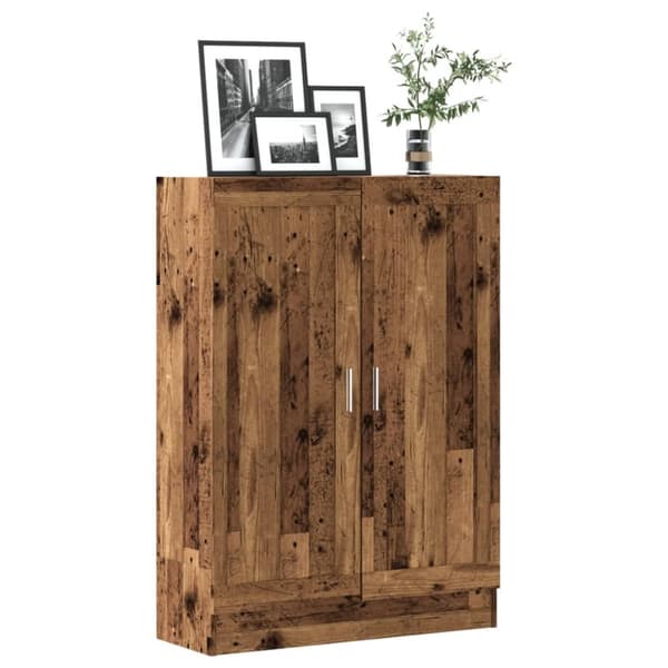 vidaXL bogskab 82,5x30,5x115 cm konstrueret træ antikt træ