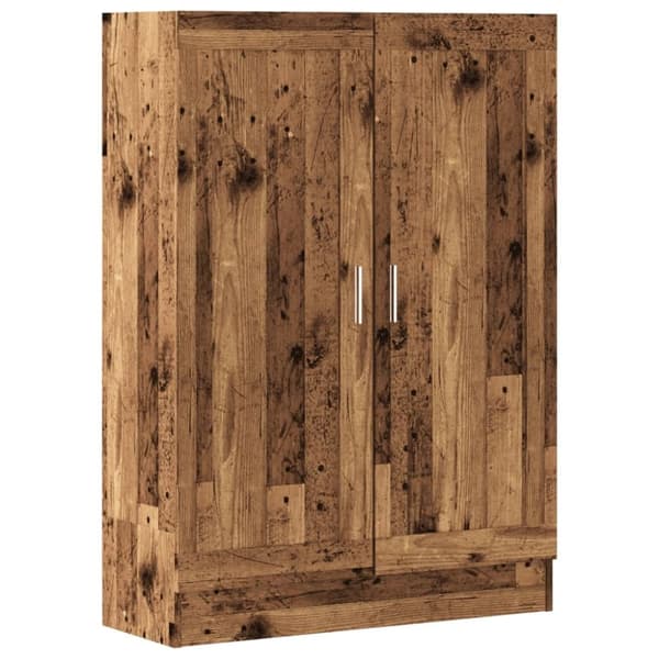 vidaXL bogskab 82,5x30,5x115 cm konstrueret træ antikt træ