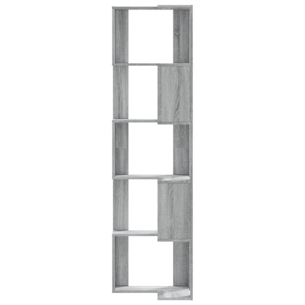 vidaXL bogreol til hjørne 80x30x154 cm 5 hylder konstrueret træ