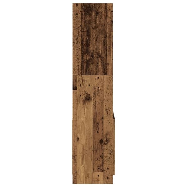 vidaXL højskab 63x33x140 cm konstrueret træ antikt træ