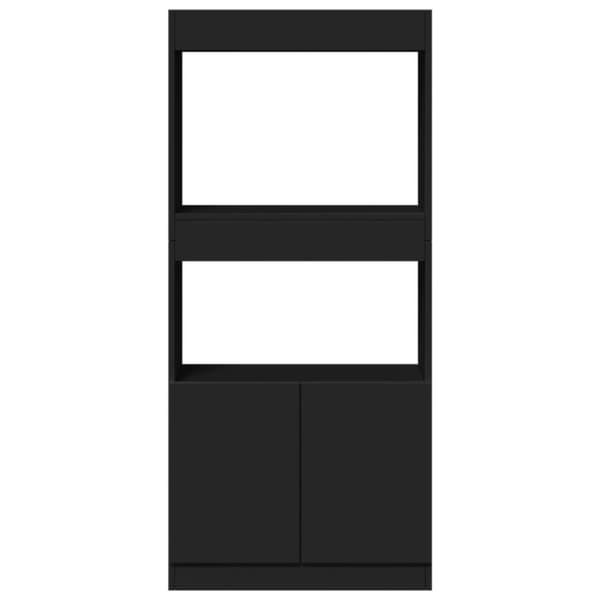 vidaXL skab 63x33x140 cm konstrueret træ sort