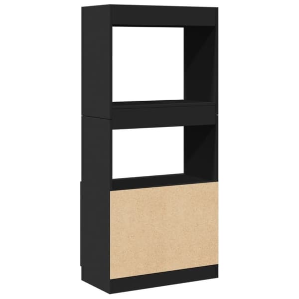 vidaXL skab 63x33x140 cm konstrueret træ sort