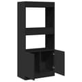 Miniatyrbillede 9 af 11: vidaXL skab 63x33x140 cm konstrueret træ sort