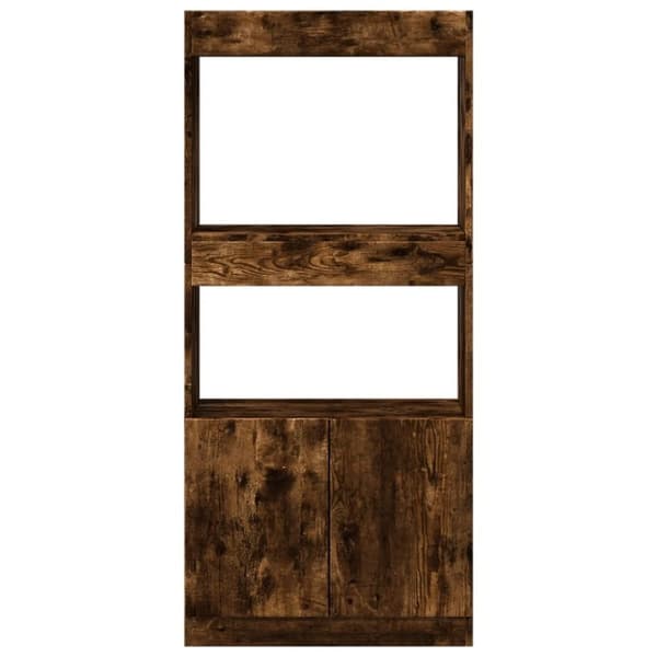 vidaXL højskab 63x33x140 cm konstrueret træ røget egetræsfarve