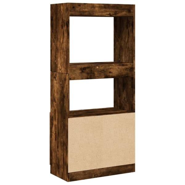 vidaXL højskab 63x33x140 cm konstrueret træ røget egetræsfarve