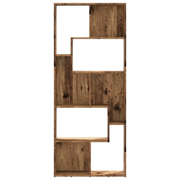 vidaXL bogreol 67x24x161 cm konstrueret træ antikt træ
